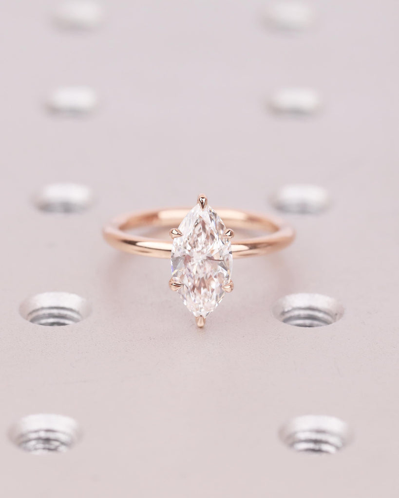 Hidden Halo Moissanite Engagement Ring