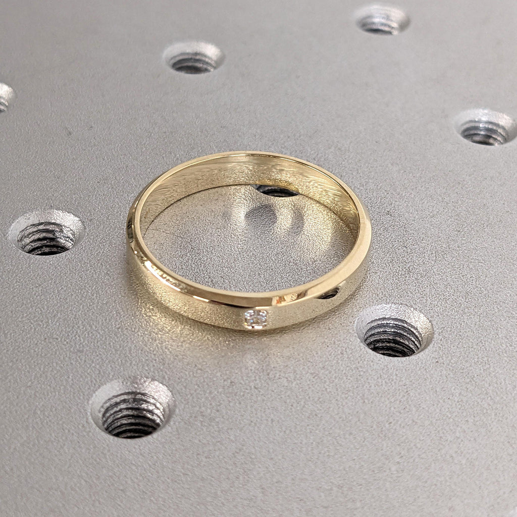 Lab Grown Diamond Mens Engagement Ring | Solid Gold or Platinum His Wedding Band | Anniversary Gift for Him image #4