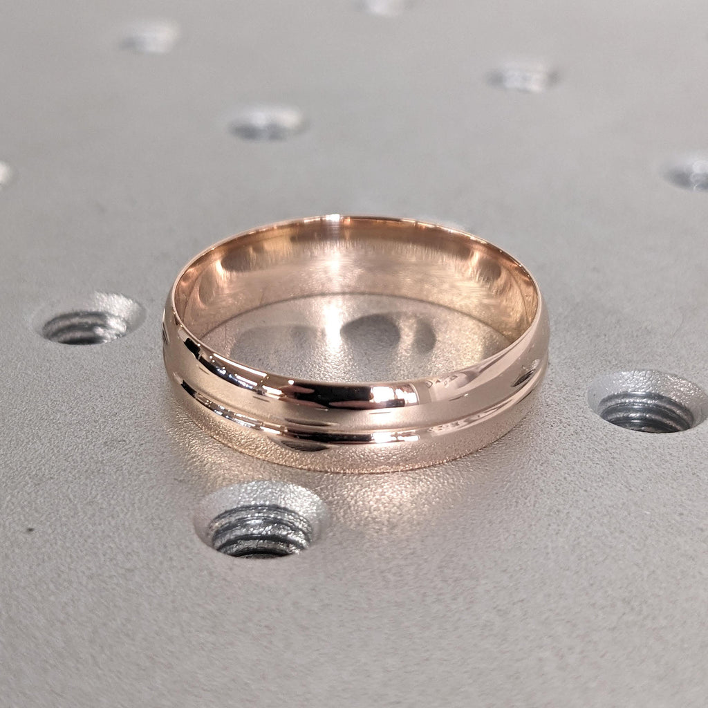 14k Rose Gold Mens Wedding Band | 6MM Plain Gold Ring for Him | Birthday Anniversary Gift for Boyfriend image #7
