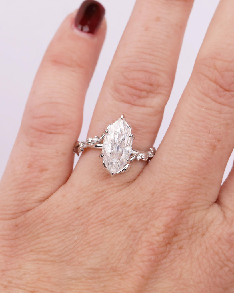 Marquise Moissanite Ring