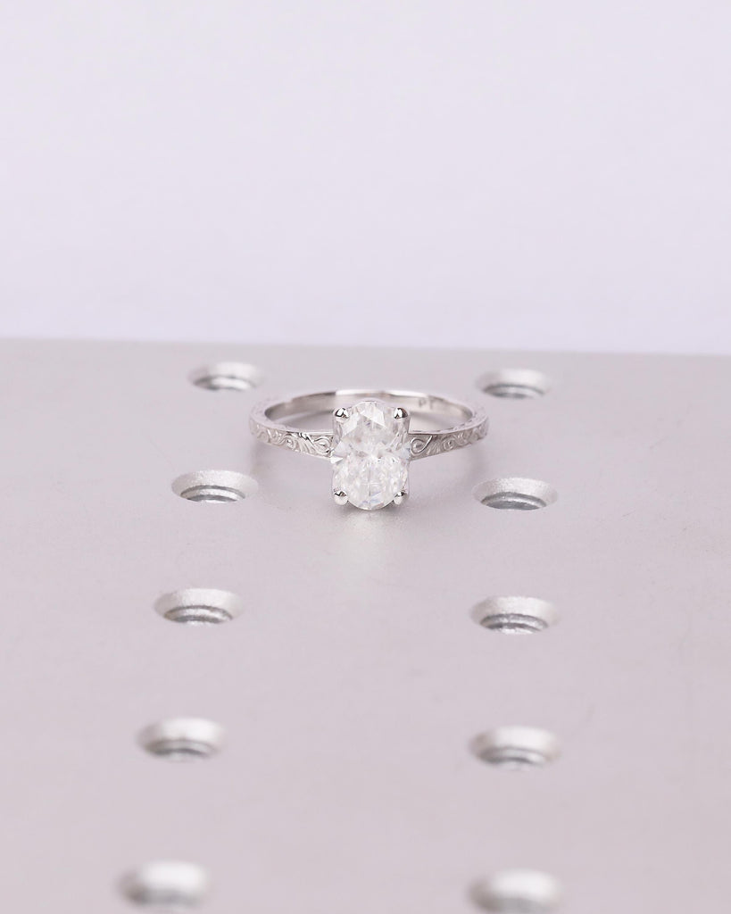 Oval Moissanite Ring