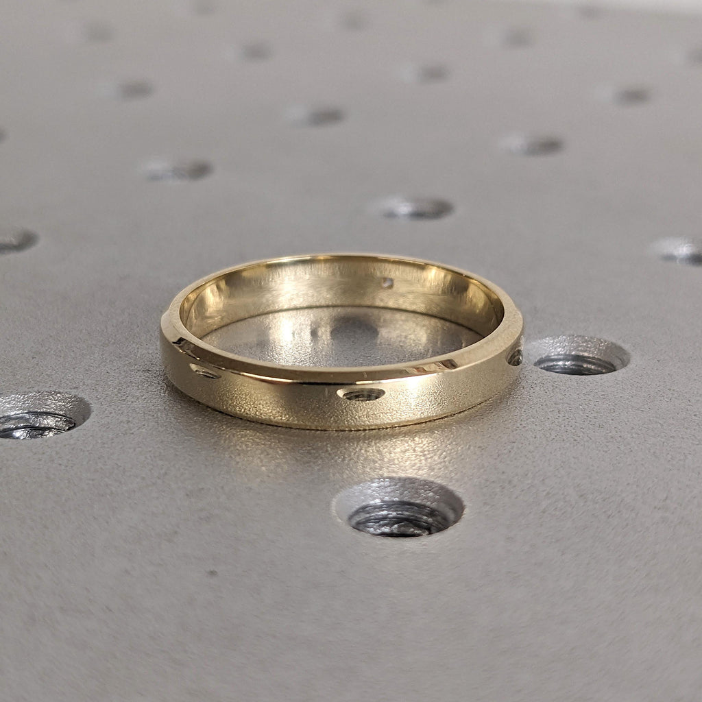 Lab Grown Diamond Mens Engagement Ring | Solid Gold or Platinum His Wedding Band | Anniversary Gift for Him image #5