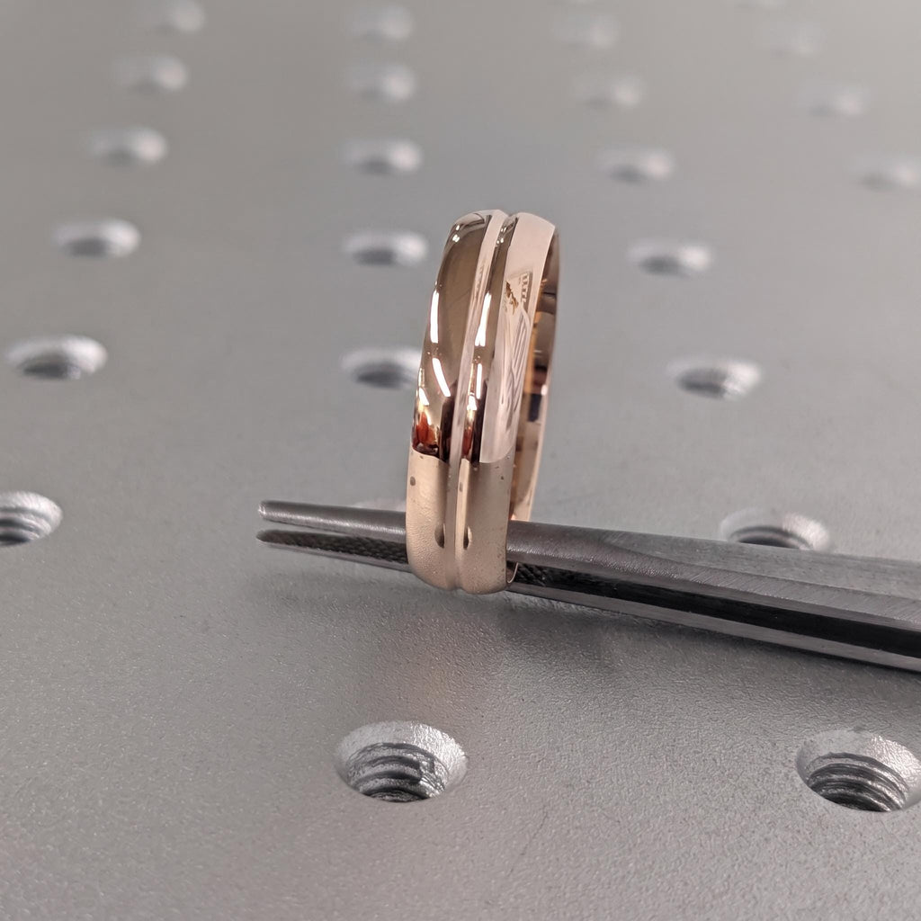 14k Rose Gold Mens Wedding Band | 6MM Plain Gold Ring for Him | Birthday Anniversary Gift for Boyfriend image #3