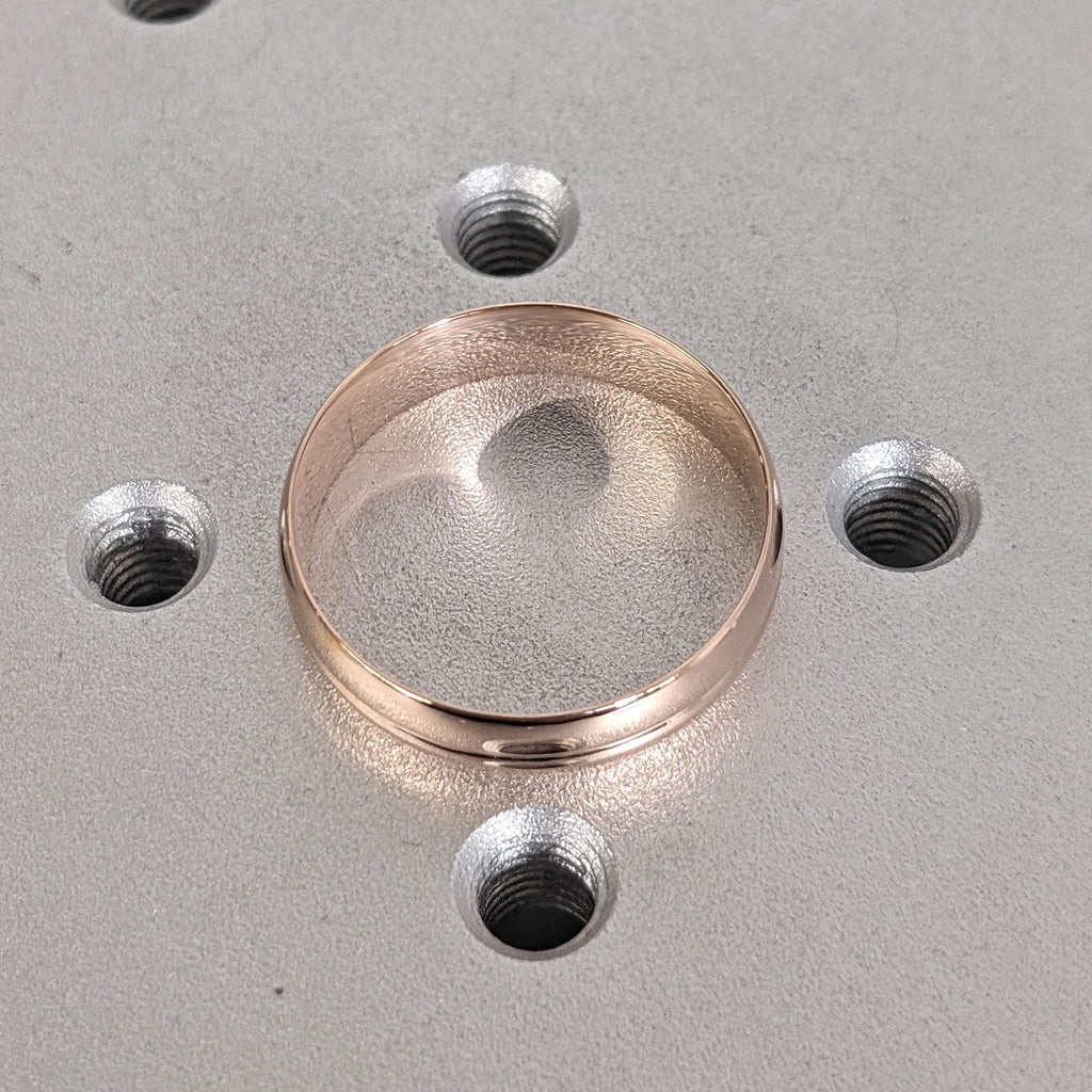 14k Rose Gold Mens Wedding Band | 6MM Plain Gold Ring for Him | Birthday Anniversary Gift for Boyfriend image #8