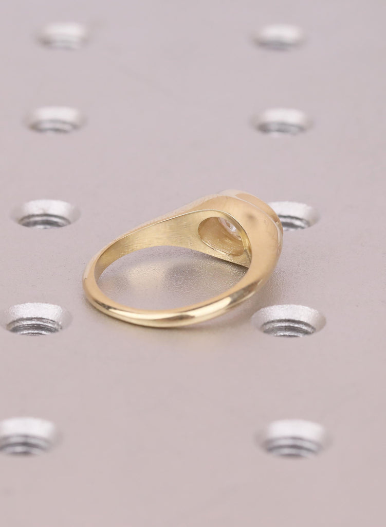 1 Carat Oval Lab Diamond Engagement Ring: 14K Yellow Gold Classic Lab Grown East West Ring, Minimalist Bezel Set Ring, Simple Ring For Women image #7