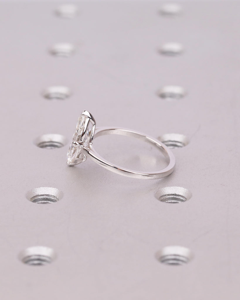 0.5-4ct Marquise Moissanite Solitaire Engagement Ring, Vintage Style Wedding Anniversary Rings, Art Deco 18k Solid Gold Promise Ring for Her image #17