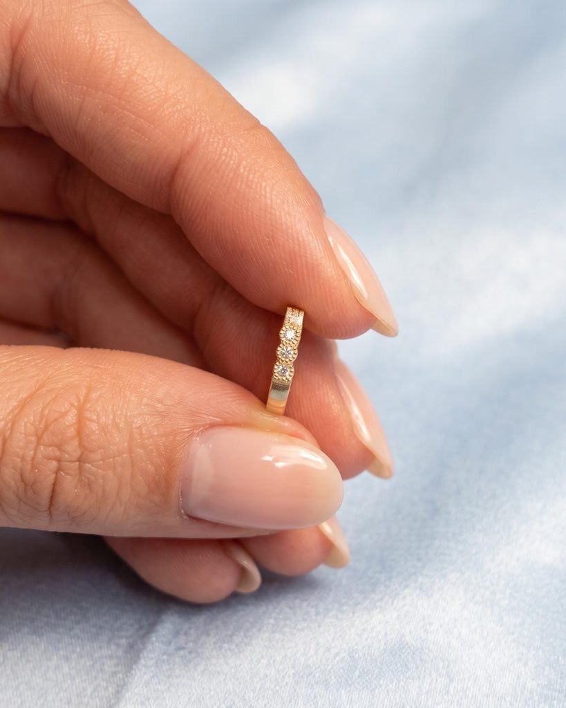 14k Solid Gold Belly Button Ring, Minimalist Lab Diamond Navel Piercing image #1