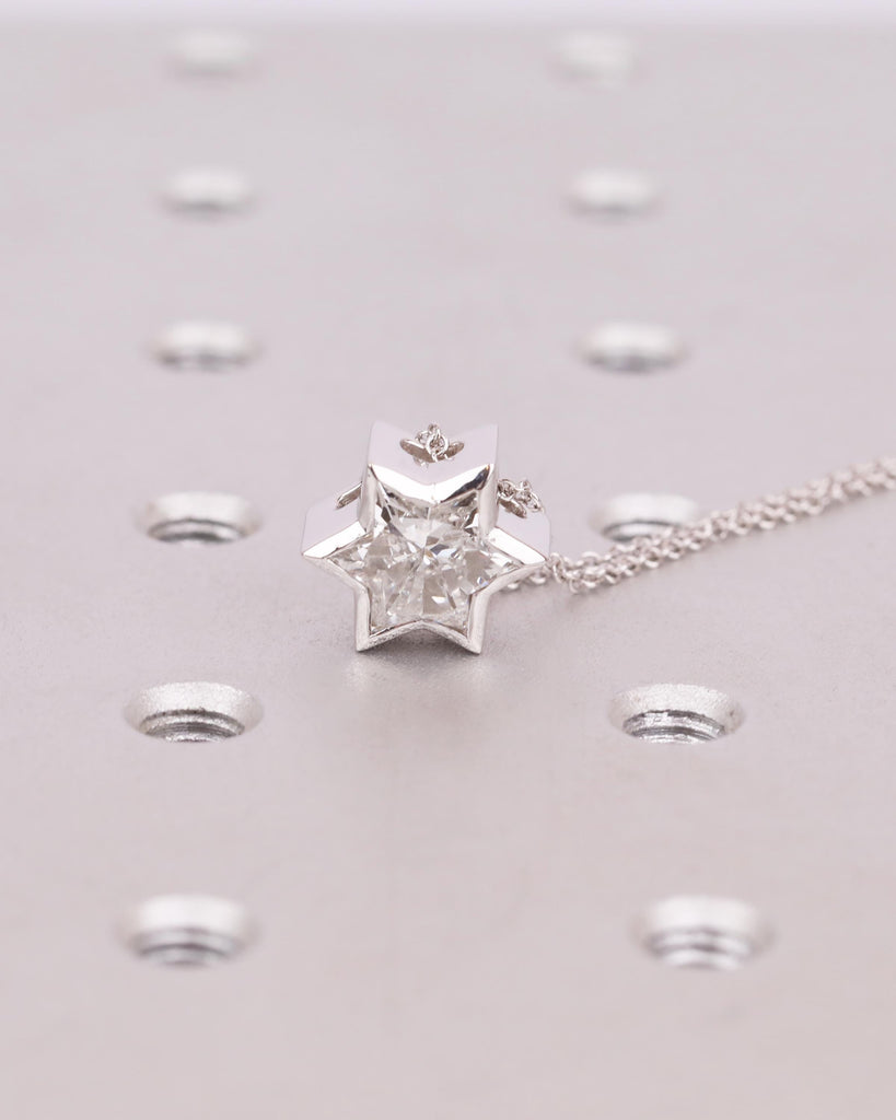 14K Solid Gold Lab Diamond Star of David Necklace | Magen David Necklace | Dainty Jewish Star Pendant for Women | Religious Judaica Jewelry image #5