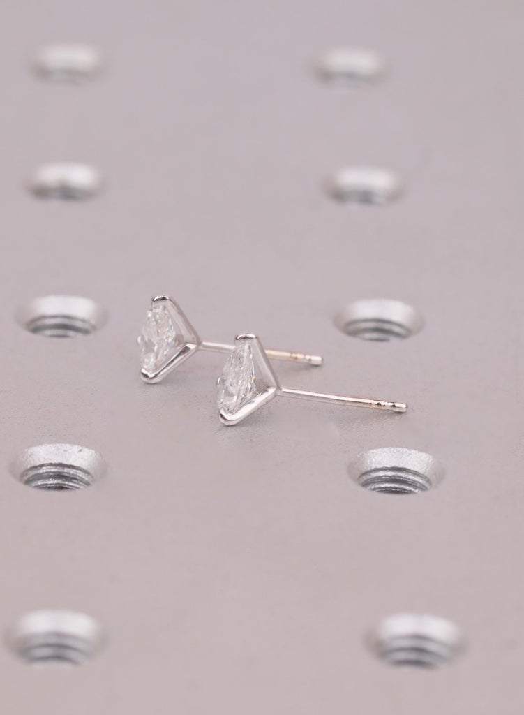 Pear Moissanite Stud Earrings, Moissanite Earrings, Moissanite Studs, Moissanite Jewelry, Silver Stud Earrings, Bridesmaid Proposal Gifts image #11