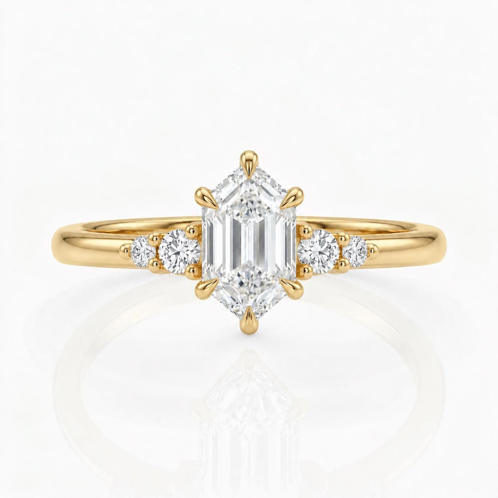 0.5ct Dutch Marquise Diamond Ring | 14k Gold Engagement Ring | Simple Lab Diamond Ring | Unique Birthday Gift for Wife | Wedding Ring image #3