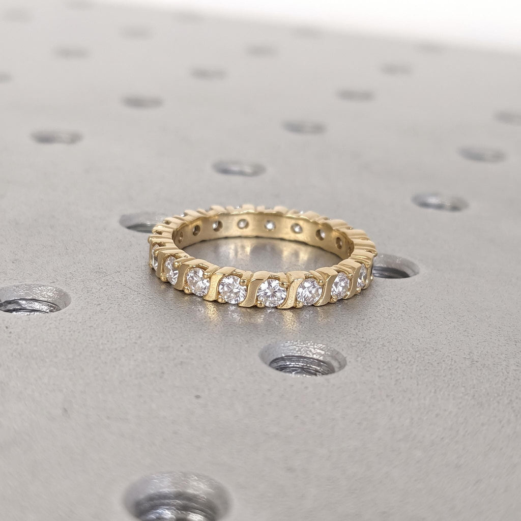 Diamond Full Eternity Wedding Rings for Women | 14k/18k Gold Stackable Wedding Band | Fine Jewelry Anniversary Gift image #4