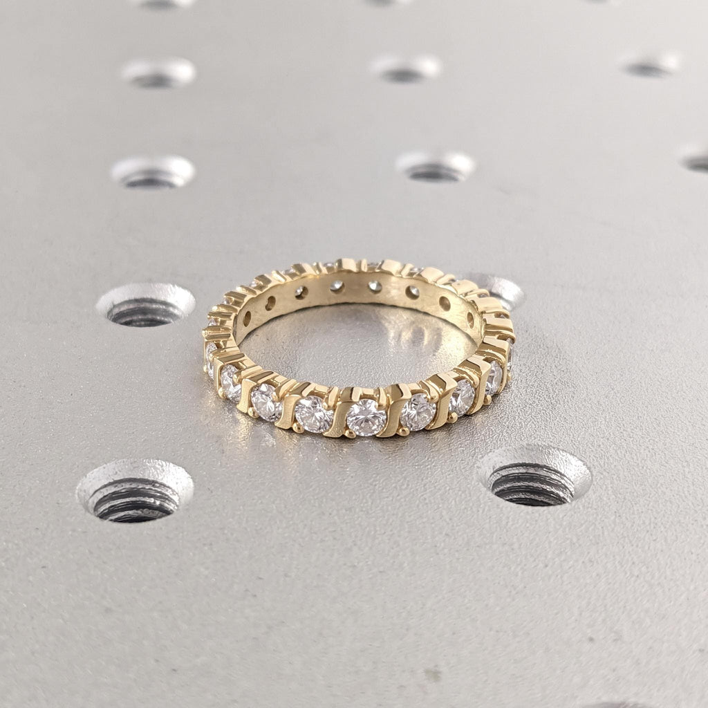 Diamond Full Eternity Wedding Rings for Women | 14k/18k Gold Stackable Wedding Band | Fine Jewelry Anniversary Gift image #5