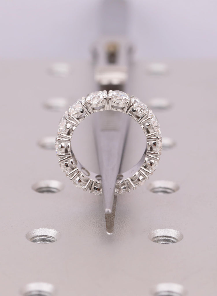 Eternity Band for Women 7ct Oval Cut Lab Grown Diamond Wedding Ring Platinum Stacking Moissanite Engagement Jewelry image #4
