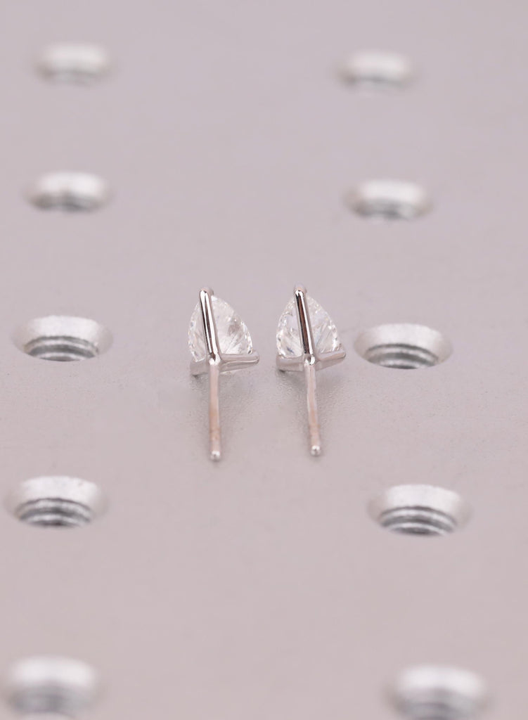 Pear Cut VVS-VS IGI Certification Lab Diamond Stud Earrings | 14K White Gold | Tear Drop Shaped Earrings | Stud Earrings | Diamond Studs image #10