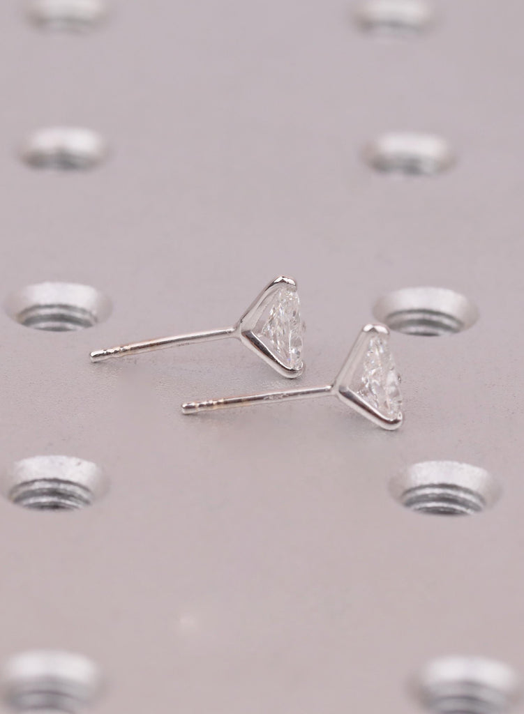 Pear Cut VVS-VS IGI Certification Lab Diamond Stud Earrings | 14K White Gold | Tear Drop Shaped Earrings | Stud Earrings | Diamond Studs image #9