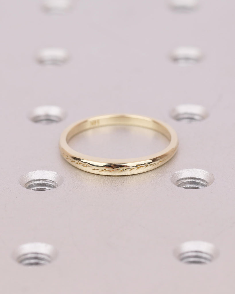 Minimalist 14K Solid Gold Olive Leaf Ring, Nature Inspired Matching Rings for Women, Dainty Wedding Band, Floral Jewelry, Anniversary Gift image #15