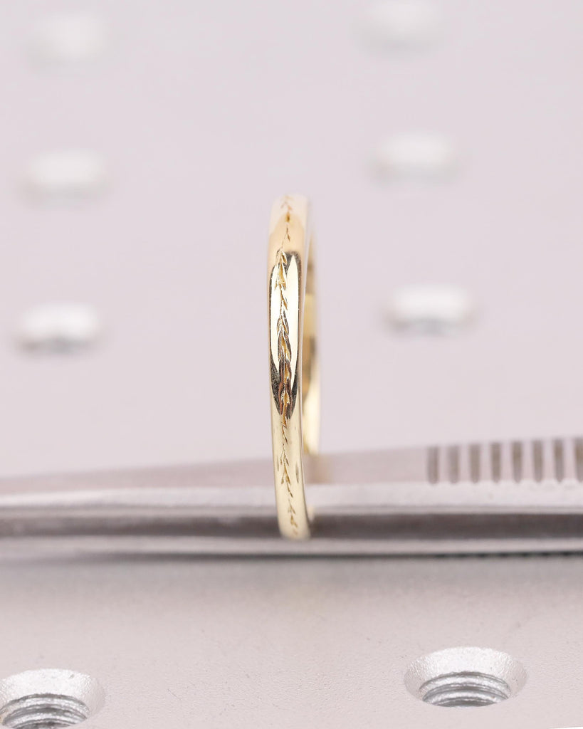 Minimalist 14K Solid Gold Olive Leaf Ring, Nature Inspired Matching Rings for Women, Dainty Wedding Band, Floral Jewelry, Anniversary Gift image #16