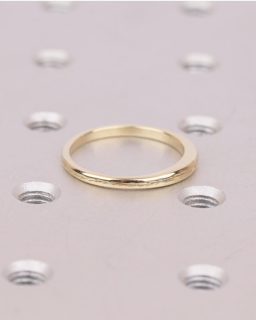 Minimalist 14K Solid Gold Olive Leaf Ring, Nature Inspired Matching Rings for Women, Dainty Wedding Band, Floral Jewelry, Anniversary Gift image #3