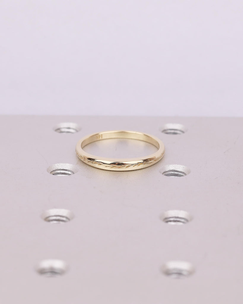 Minimalist 14K Solid Gold Olive Leaf Ring, Nature Inspired Matching Rings for Women, Dainty Wedding Band, Floral Jewelry, Anniversary Gift image #11