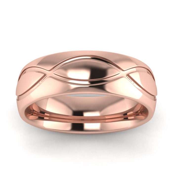 14k rose gold infinity engraved wedding band 6mm, Infinity, Engraved, Wedding band, 14K Rose Gold, Wedding Band