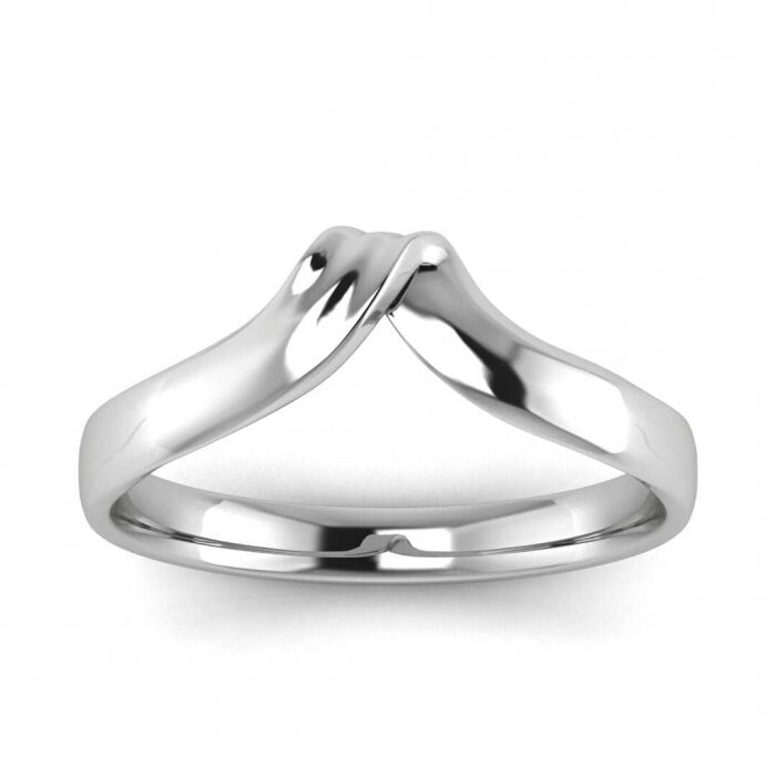 14k white gold twisted ring, Twisted ring, 14K White Gold, Wedding Band