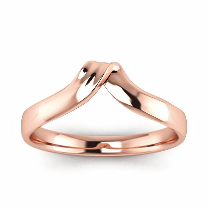 14k rose gold twisted ring, Twisted ring, 14K Rose Gold, Wedding Band