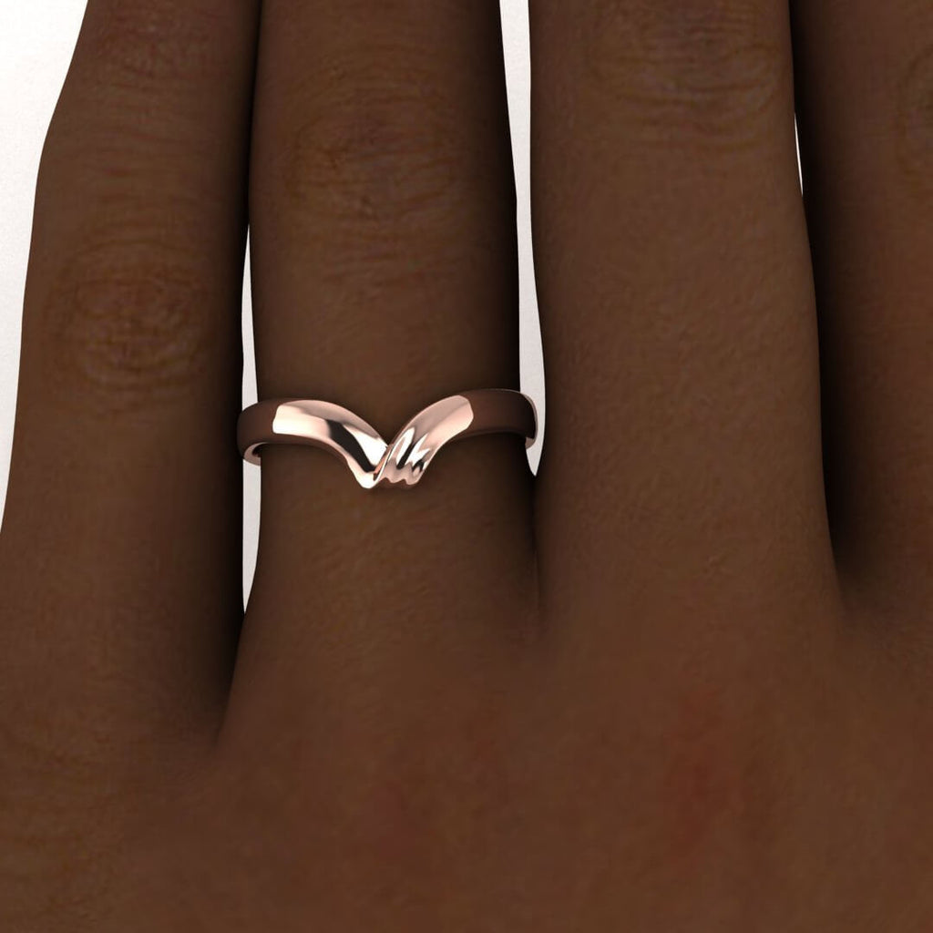 14k rose gold twisted ring, Twisted ring, 14K Rose Gold, Wedding Band