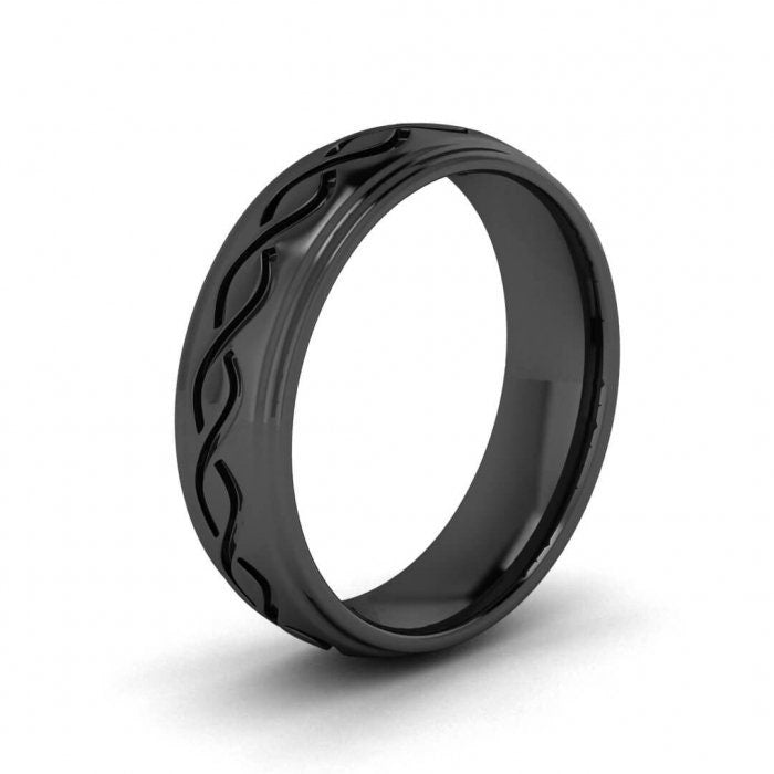 14k black gold forever love ring 5.5mm, Infinity, Love, Forever love, Beautiful wedding band, 14K Black Gold, Wedding Band