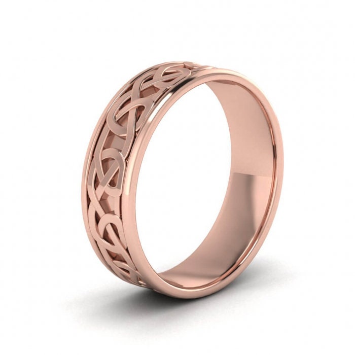 14k rose gold infinity ring with stepped edges 5.5mm, Infinity ring, Stepped edges, Endless love, 14K Rose Gold, Wedding Band