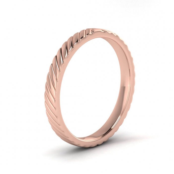 14k rose gold engraved ring, Engraved ring, Triangular center, 14K Rose Gold, Wedding Band