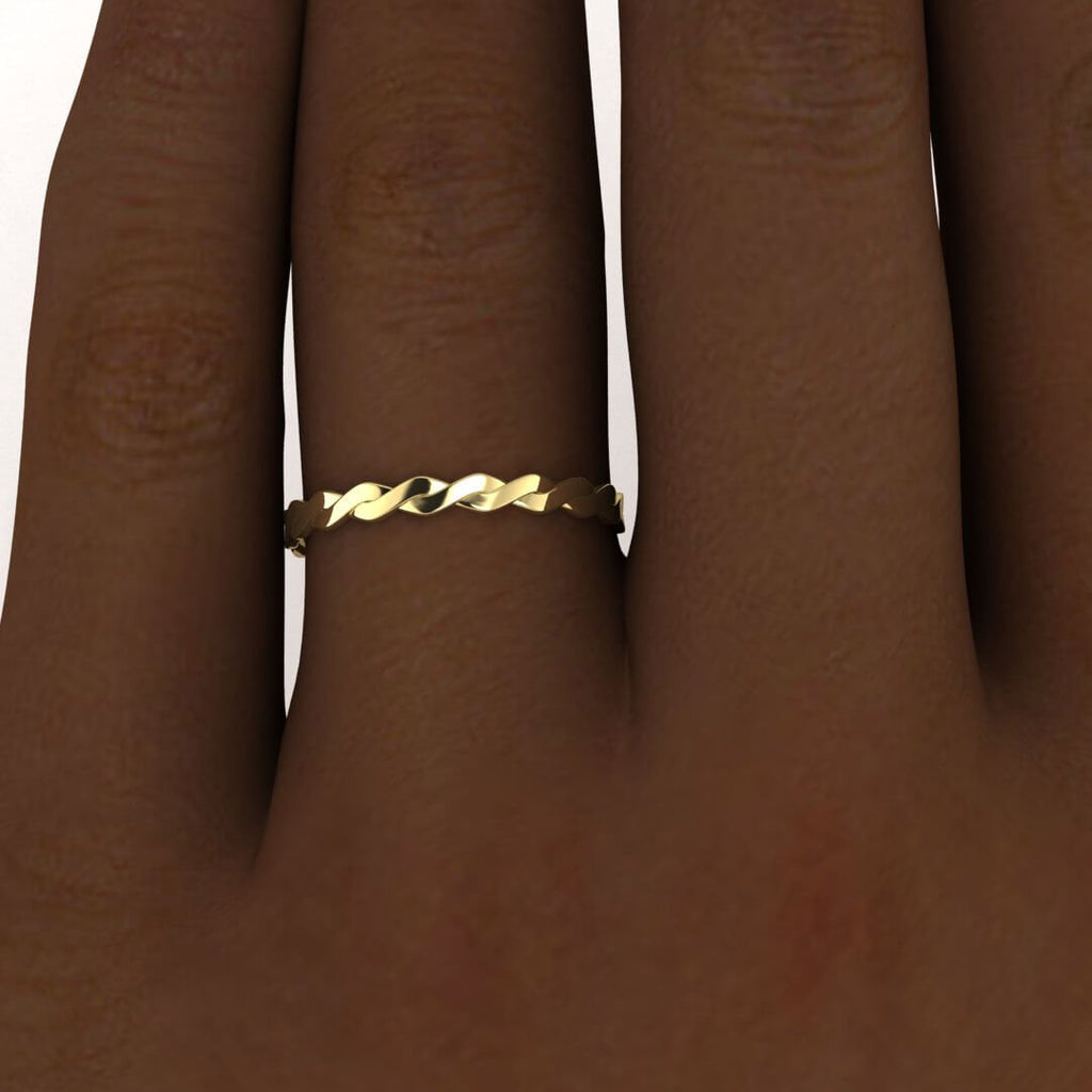 14k yellow gold deja infinite loop ring, Infinity loop, Promise ring, Infinite love, Delicate, 14K Yellow Gold, Wedding Band