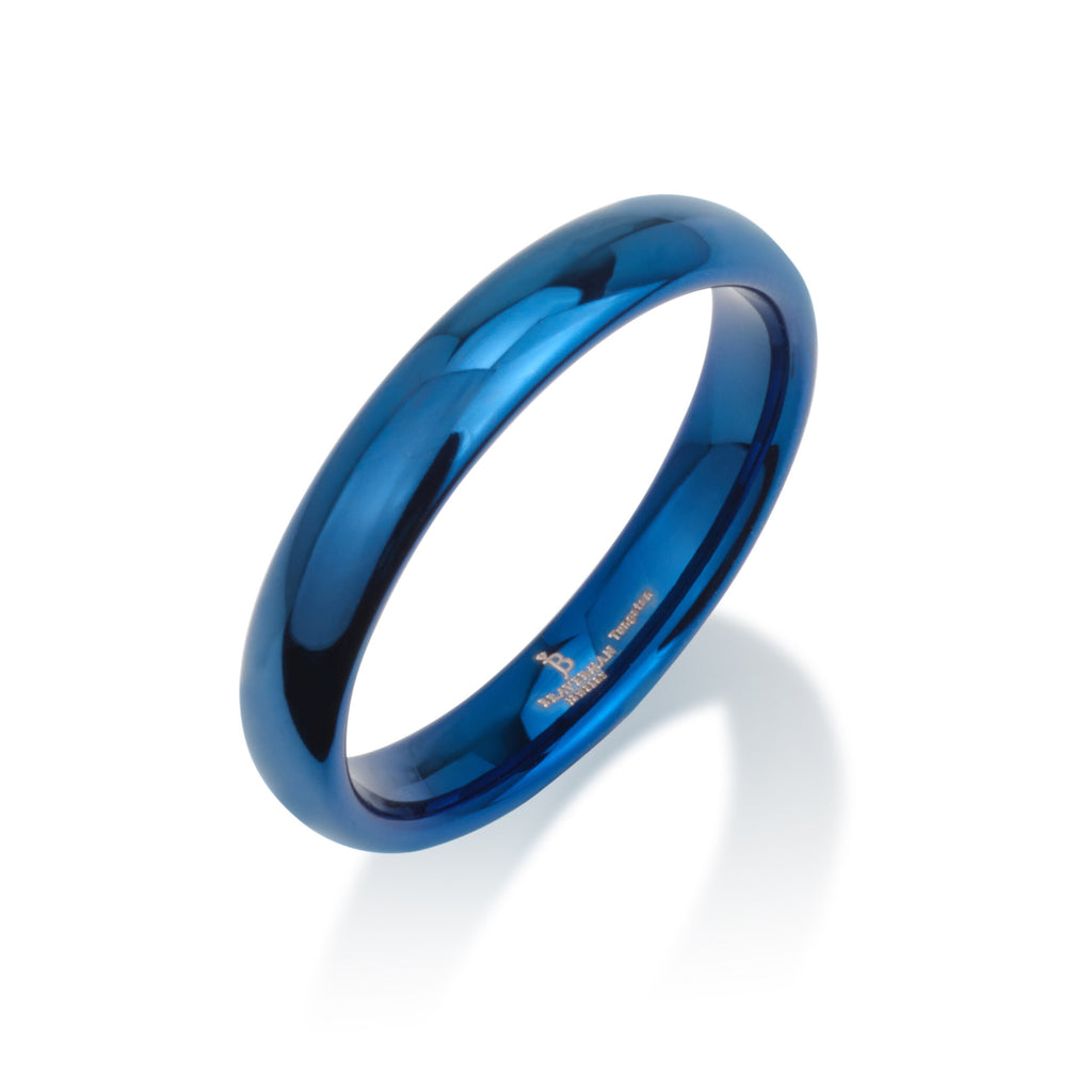 Mens Wedding Band Blue, Tungsten Wedding Ring, Promise Ring, Tungsten Carbide, Engagement Ring, Anniversary Band, His and Hers, Blue Ring