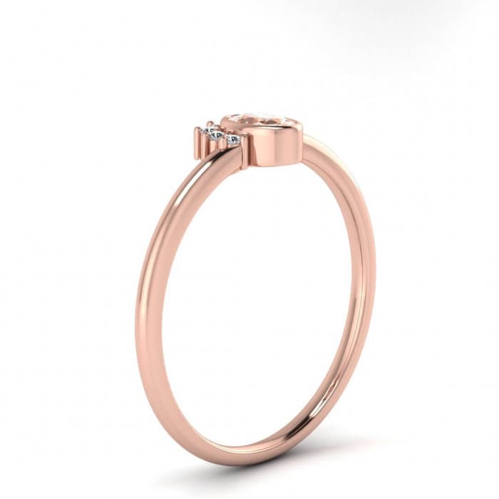 14k Rose Gold Laurel Oval Morganite And Diamond Engagement Ring; Oval Bezel, Aura Of Gemstones, Accent Pave