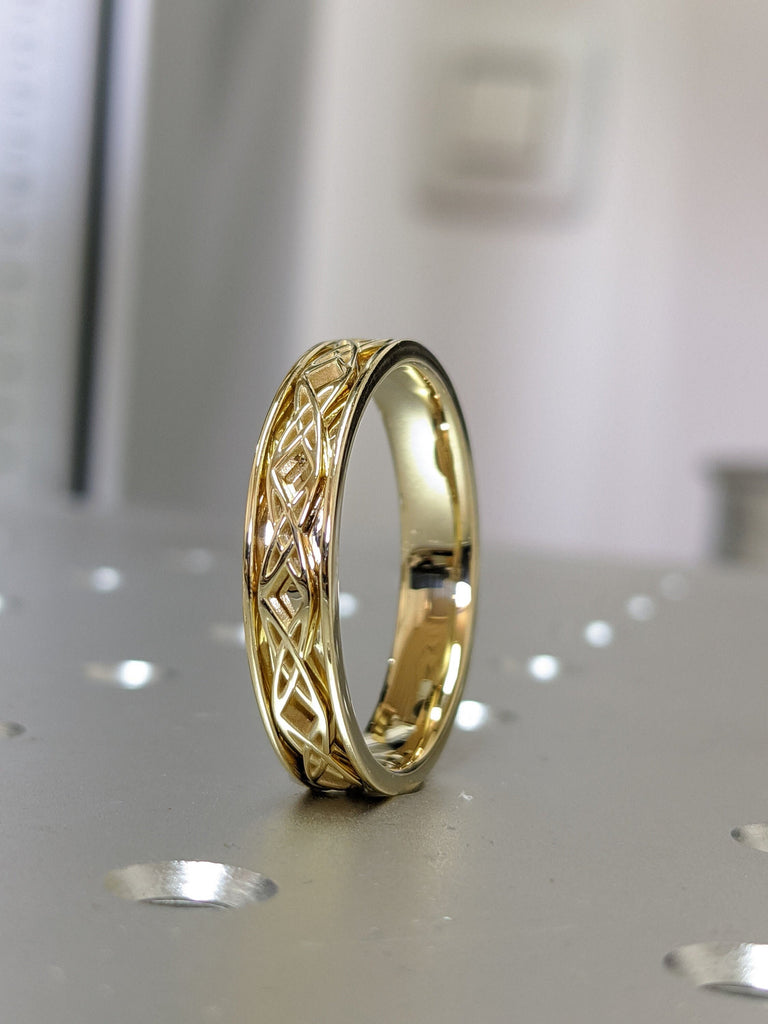 Celtic Ring, Celtic Knot Men's Ring, Gold Ring for Women, Irish Knot Ring, Gold Men's Ring, Men's Jewelry, Christmas Gift for Men