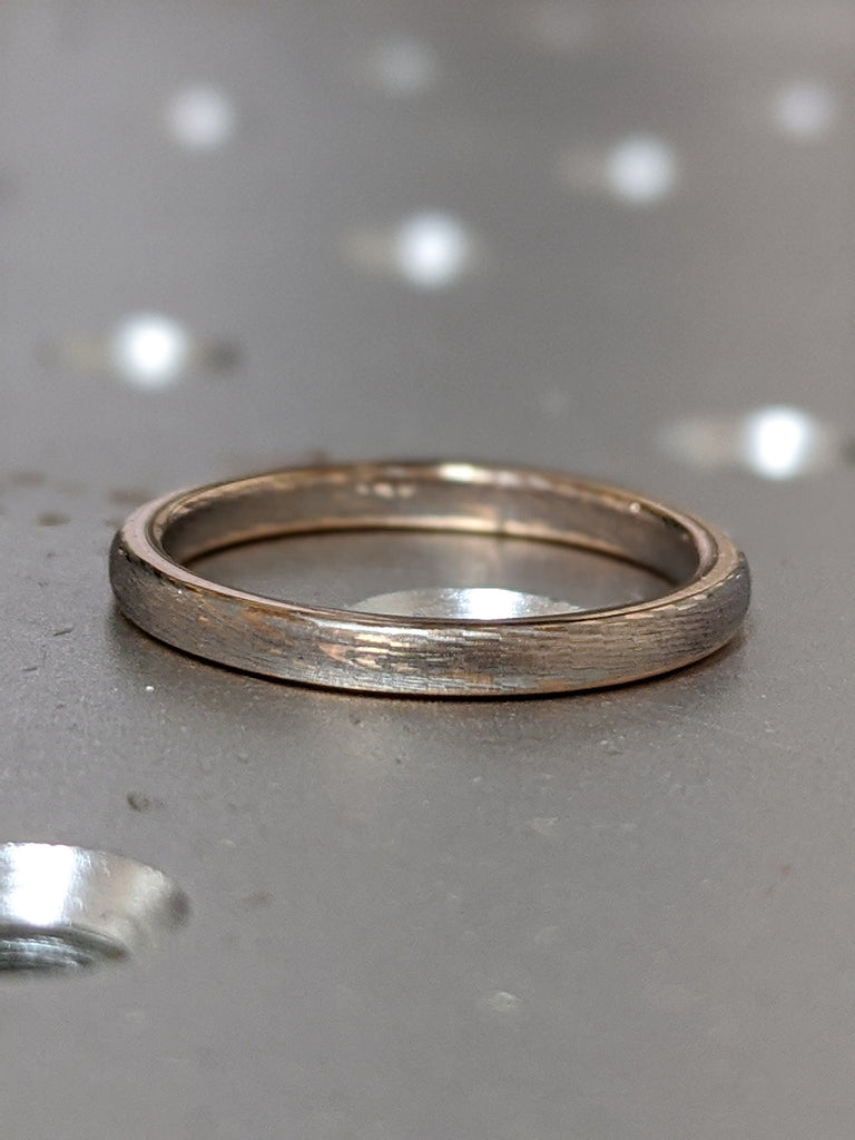 Thin Rose Gold 2mm Mokume Gane Tungsten - Forged Ring- Mokume Band - Damascus Ring- Two Color Mokume- Mokume Wedding Bands - Mokumegane