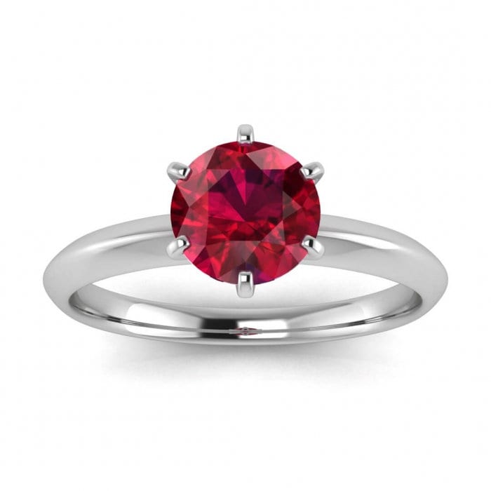 Ruby Ring, Unique Engagement Ring, Solitaire Ring, Round Ruby Ring, Ruby Jewelry, Ruby Solitaire, Gemstone Solitaire, Beautiful Ring, Red