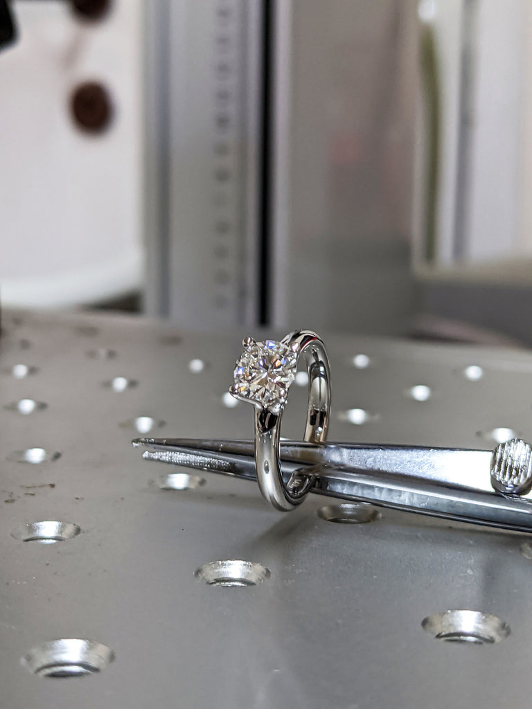 Round Cut Solitaire Engagement Ring Solid 14k/ 18k Gold, Moissanite Wedding Ring, Platinum Moissanite Engagement Ring By Braverman