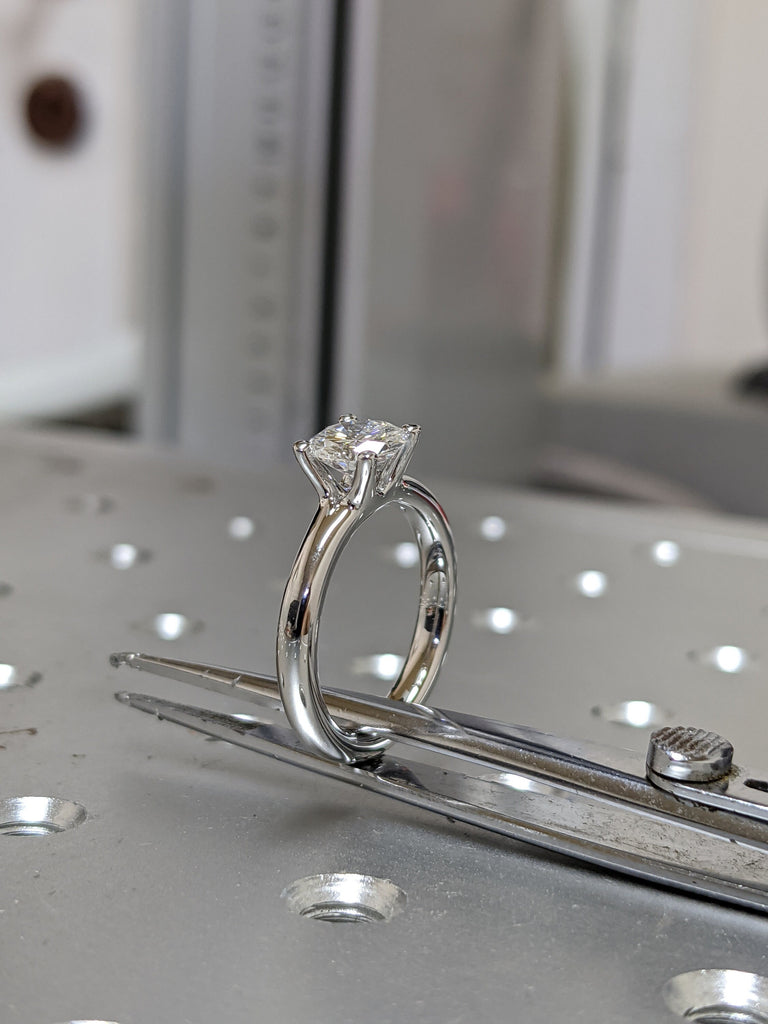 Round Cut Solitaire Engagement Ring Solid 14k/ 18k Gold, Moissanite Wedding Ring, Platinum Moissanite Engagement Ring By Braverman