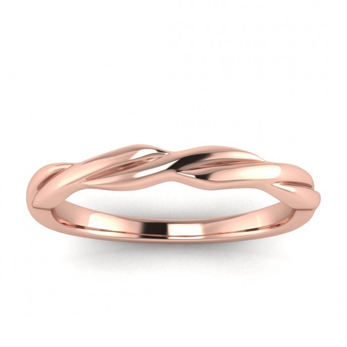 14k Gold Twisted Wedding Band/Infinity wedding band/women simple band/Unique Band/Bridal Band/Promise Ring/Stacking Band/Rose gold ring/Band