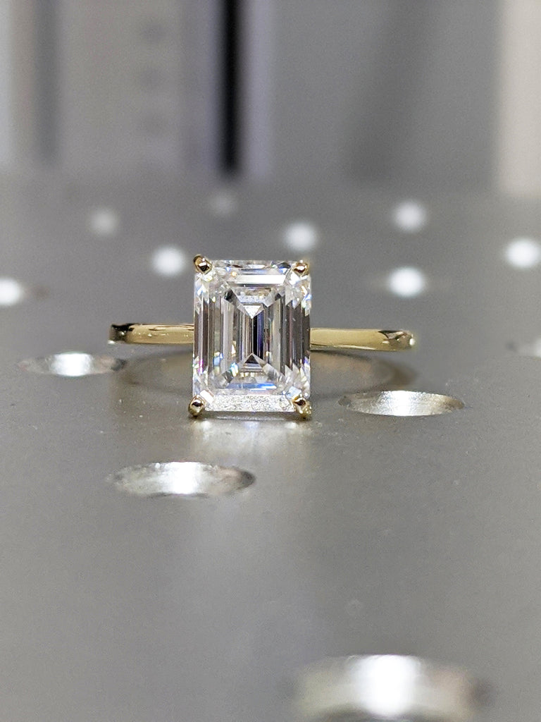 Emerald Cut Lab Diamond Engagement Ring, Emerald Cut Engagement Ring, Emerald Cut Solitaire, 1ct/2ct Emerald Cut, Solitaire Engagement Ring