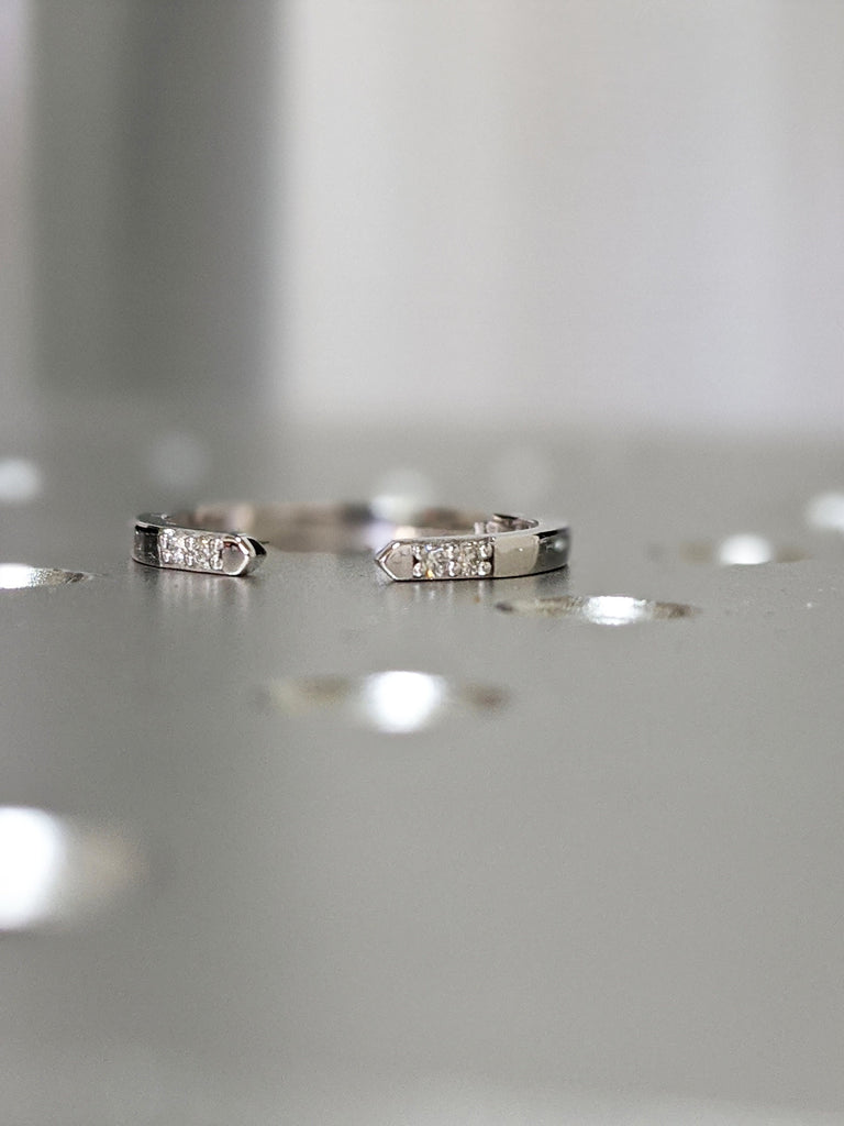 Pear Shaped Salt And Pepper Diamond Set, Yellow Diamond Baguette Ring, Salt And Pepper Tapered Baguette Pear Ring, Pear Engagement Ring