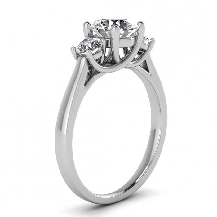 Raw Salt And Pepper Diamond Ring White Gold Three Stone Salt And Pepper Diamond Intertwined Band (1/3 Ct. Tw.) 3 Stones, Intertwined, Tillie