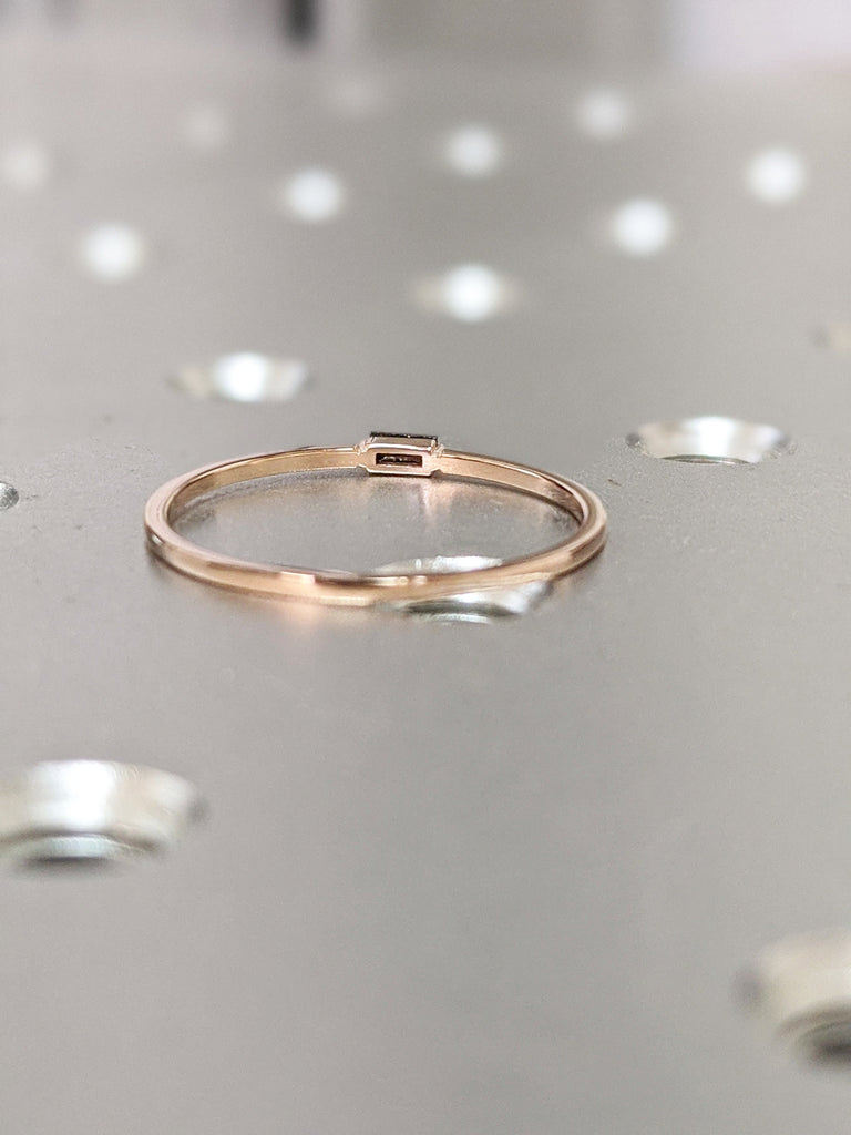 Diamond Baguette Ring, Diamond Baguette, Diamond Band, Wedding Band, Promise Ring, Stacking Ring, 14k Gold Band, Baguette Ring,Free Shipping