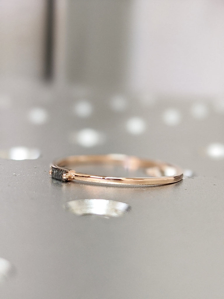 Diamond Baguette Ring, Diamond Baguette, Diamond Band, Wedding Band, Promise Ring, Stacking Ring, 14k Gold Band, Baguette Ring,Free Shipping