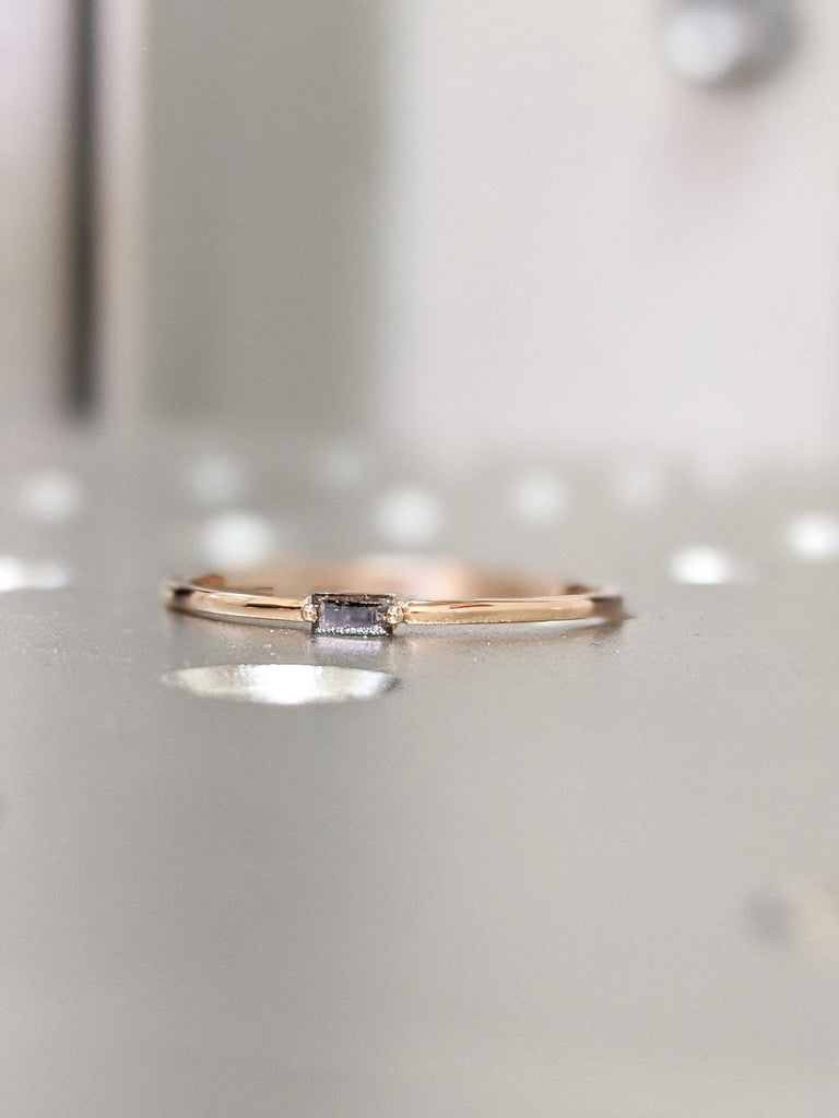 Diamond Baguette Ring, Diamond Baguette, Diamond Band, Wedding Band, Promise Ring, Stacking Ring, 14k Gold Band, Baguette Ring,Free Shipping