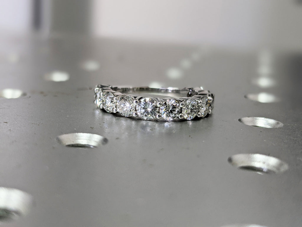 2 Carat 11 Stone Anniversary Ring Band 14K White Gold, Anniversary Gift For Her, anniversary gift, half eternity band