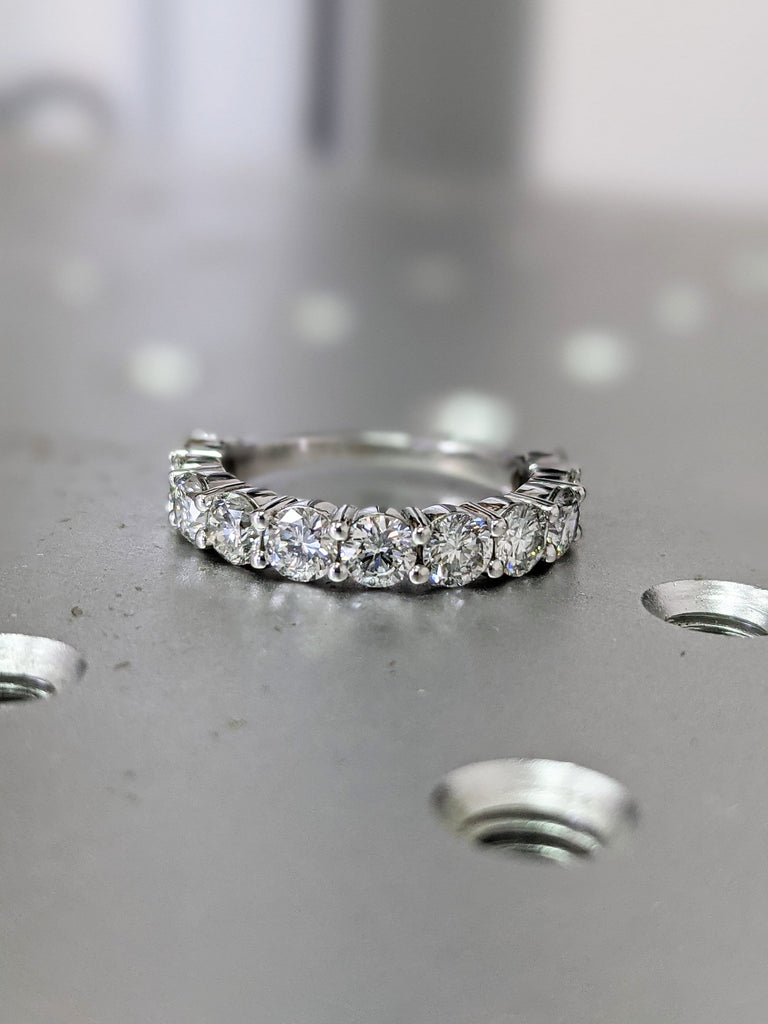 2 Carat 11 Stone Anniversary Ring Band 14K White Gold, Anniversary Gift For Her, anniversary gift, half eternity band