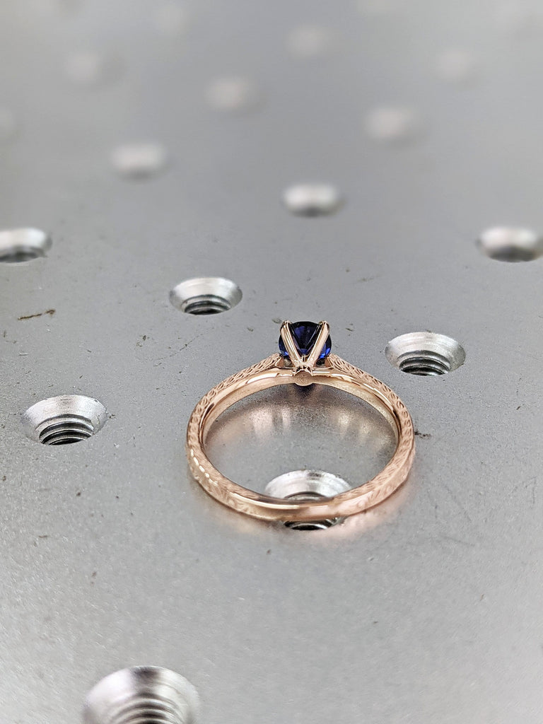 Sapphire ring, engagement ring, unique ring, unique engagement, Sapphire engagement ring, Vintage sapphire engagement, September Birthstone