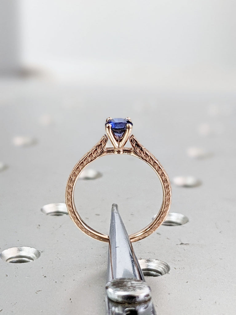 Sapphire ring, engagement ring, unique ring, unique engagement, Sapphire engagement ring, Vintage sapphire engagement, September Birthstone