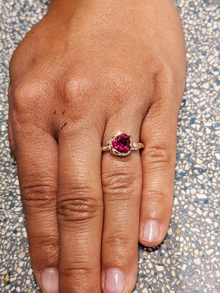 art nouveau ring, Ruby Flower Ring, Ruby Ring Rose Gold, Ruby Ring Band, Vintage Ruby Ring 14k Rose Gold floral Ruby Engagement Ring